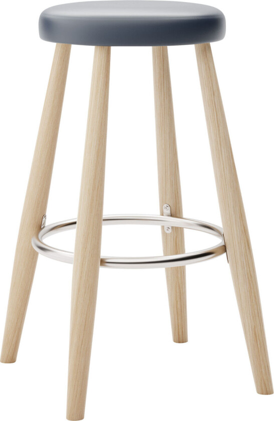 Ch58 Low Stool, Vitoljad Ek, Lädergrupp B Thor - 350