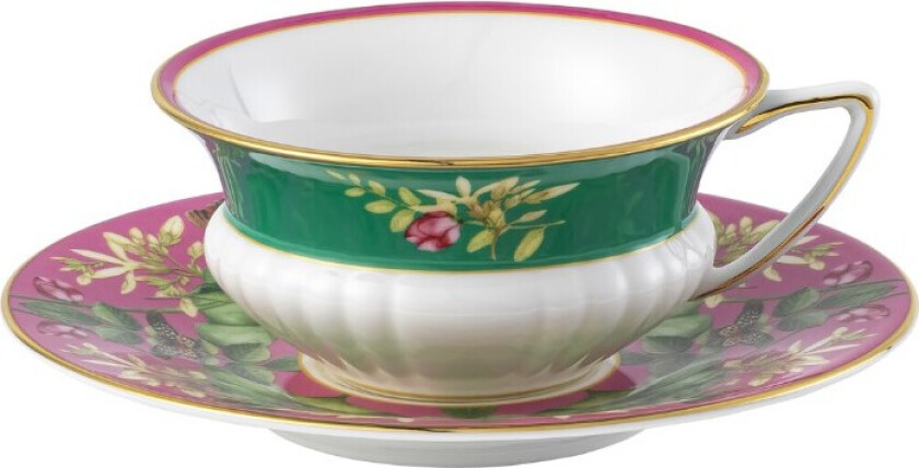 Wonderlust Pink Lotus Tea Cup and Saucer