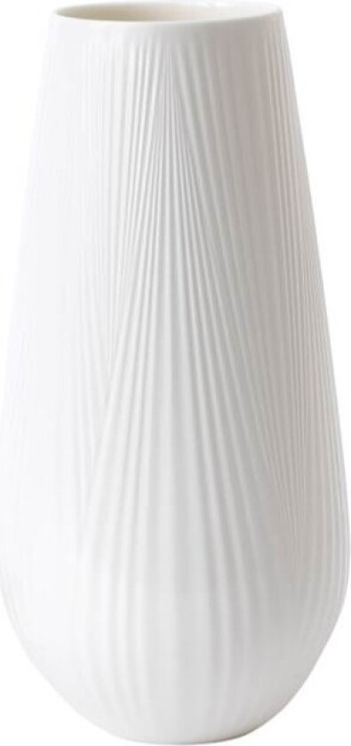 White Folia Tall Vase 30 cm.