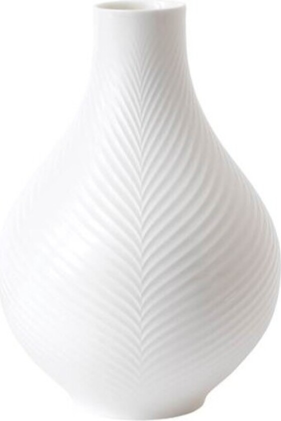 White Folia Bulb Vase 23 cm.