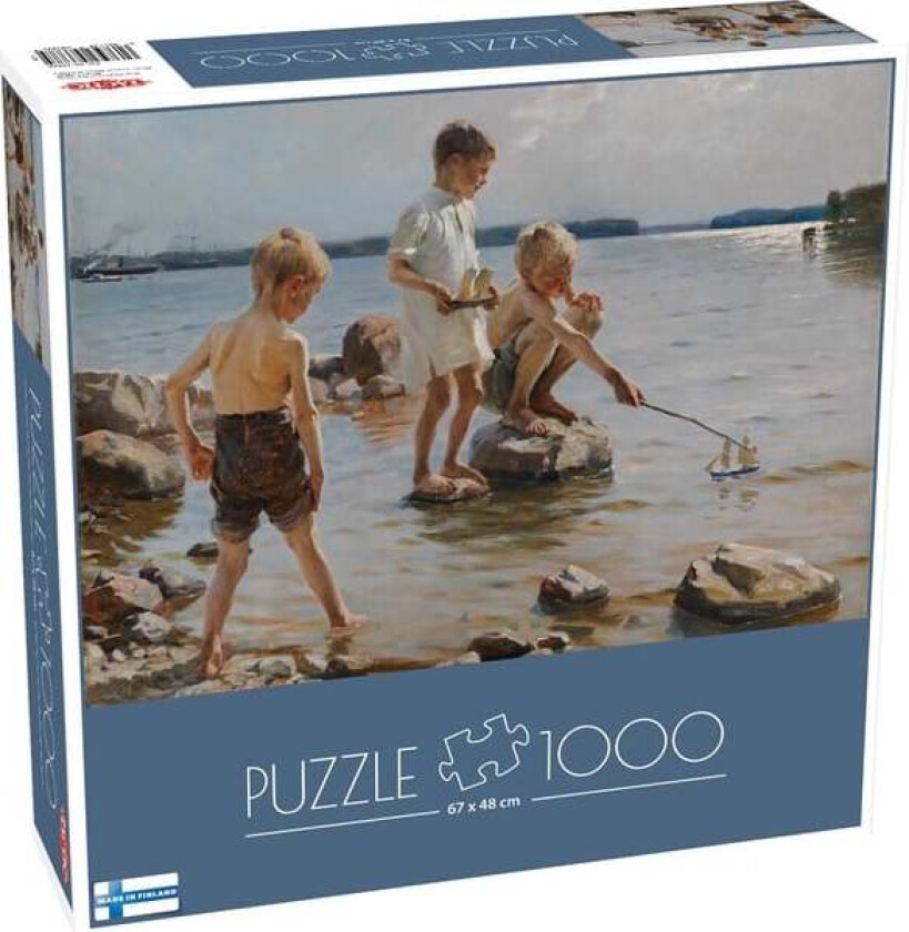 1000 pcs: A. Edelfelt: Leikkiviä poikia rannalla
