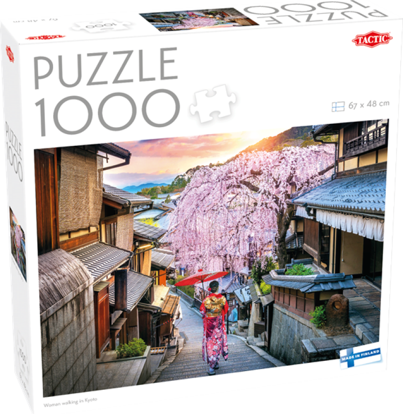 1000 pcs puzzle: Woman walking in Kyoto