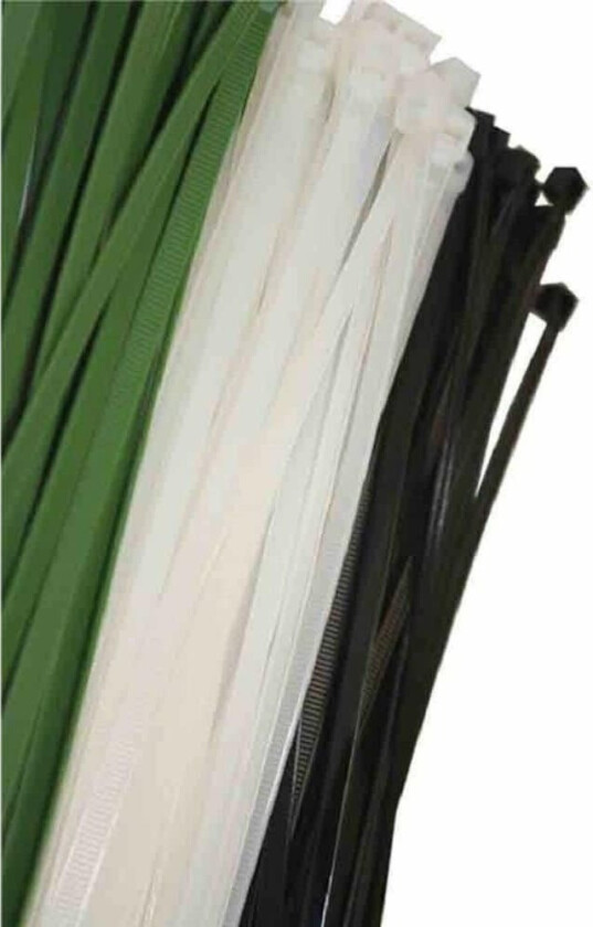 Nylon buntebånd EDM 300 x 8 mm Sort 100 kvantum