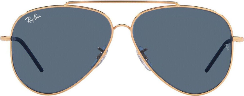 Aviator Reverse Polished Rose Gold Blue Blue unisex