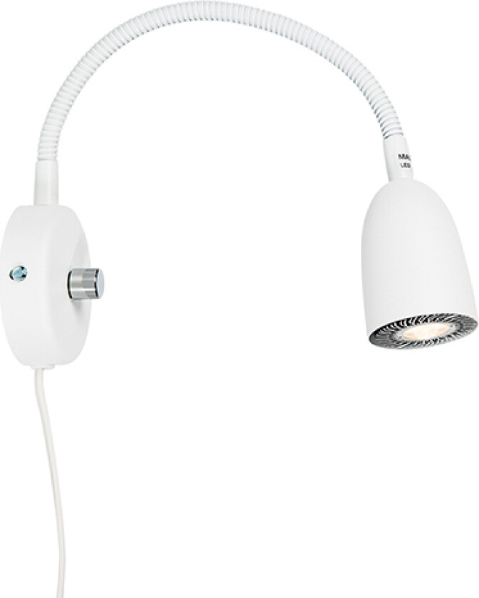 Radiell Vegglampe Hvit med Flexarm