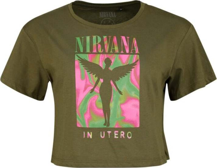T-skjorte - In Utero - XS til XL - Damer - olivengrønn