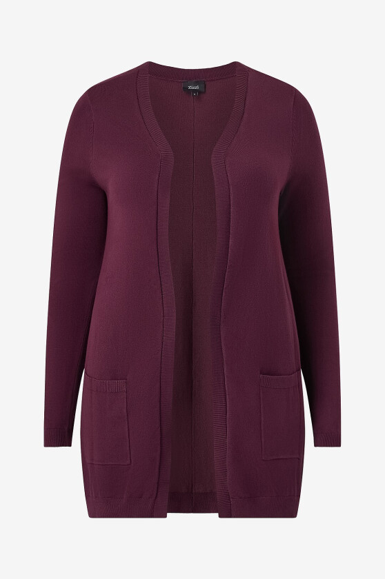 Kardigan mCarrie L/S Long Cardigan - Rød