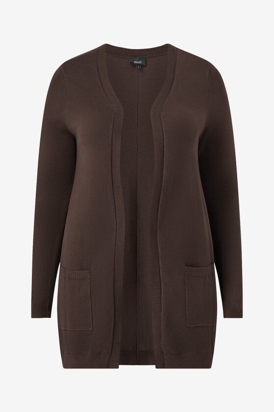 Kardigan mCarrie L/S Long Cardigan - Brun