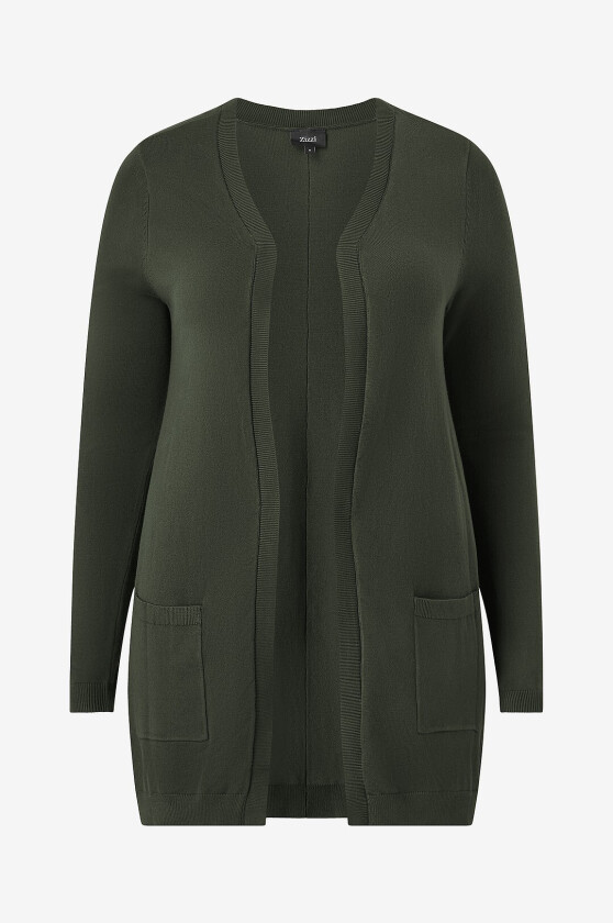 Kardigan mCarrie L/S Long Cardigan - Grønn