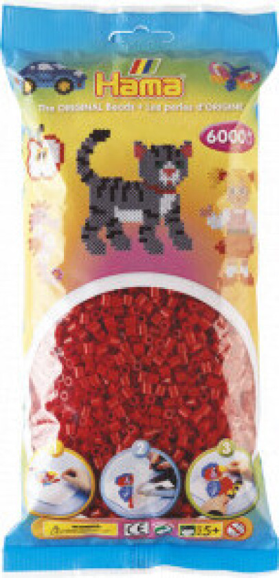 Midi-perler 205-22 Christmas Red - 6000 stk.