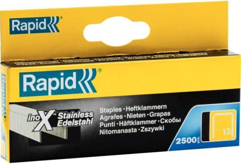 Nr 13 Fintrådstift Rustfritt stål 2500-pakn. 8 mm
