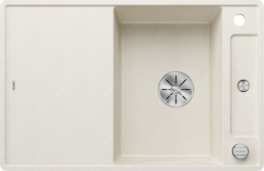Axia III 45S-F MXI kjøkkenvask, 77x50cm, hvit