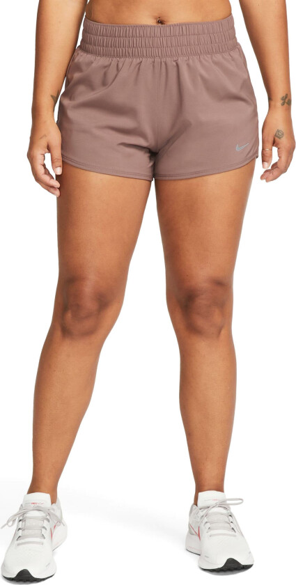 Dri-Fit One Mid-Rise 3" Shorts Dame Plum Eclipse S