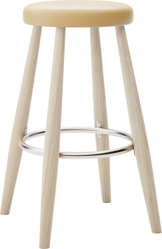 Ch58 Low Stool, Tvålad Ek, Lädergrupp B Thor - 325