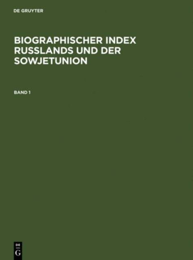 Bilde av Biographischer Index Rußlands Und Der Sowjetunion