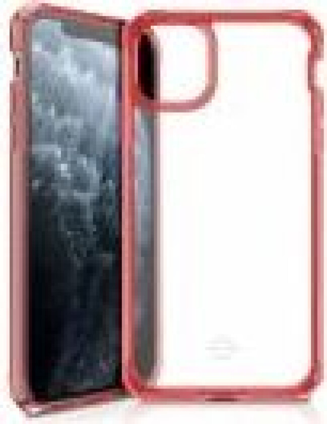 ITSKINS HYBRID CLEAR cover til iPhone 11 Pro Max / XS Max®. Rød og gennemsigtig