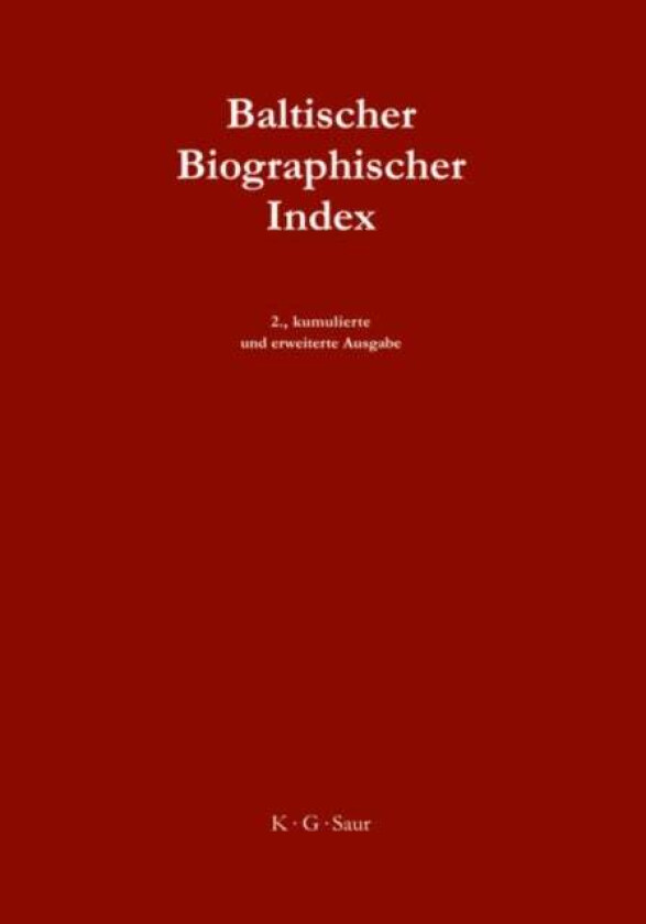 Bilde av Baltischer Biographischer Index