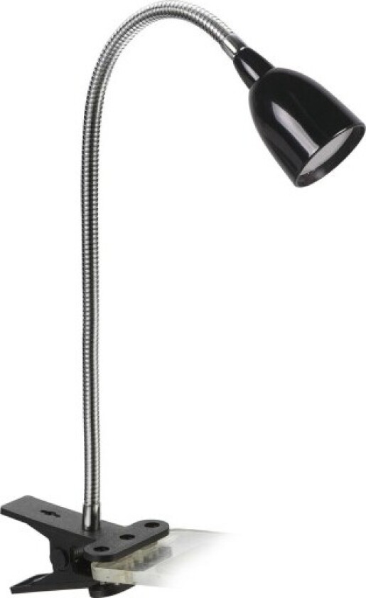 Kobra klemmelampe, sort