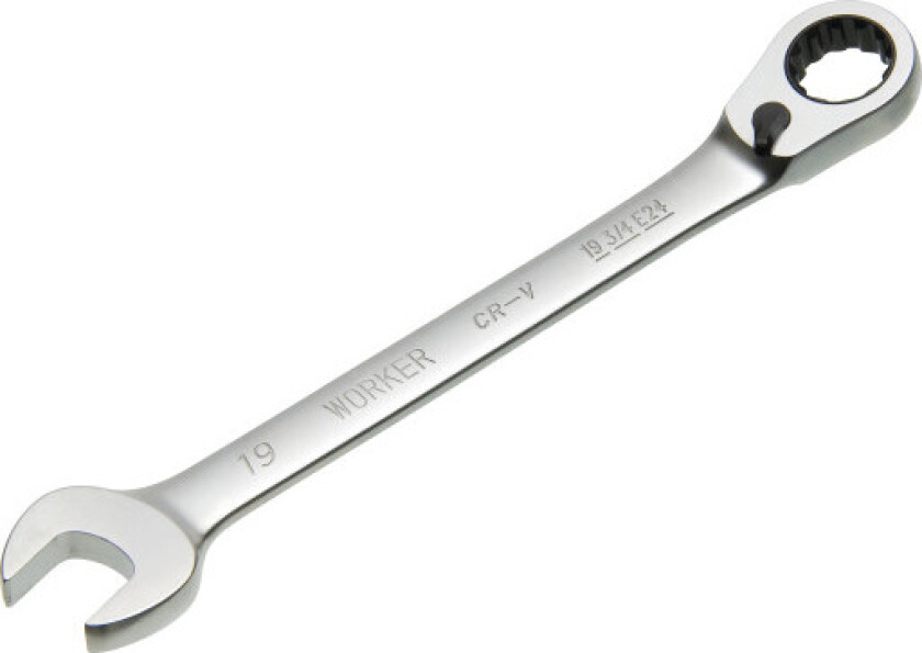 Fastnøkkel 19 mm m/ skrallefunksjon