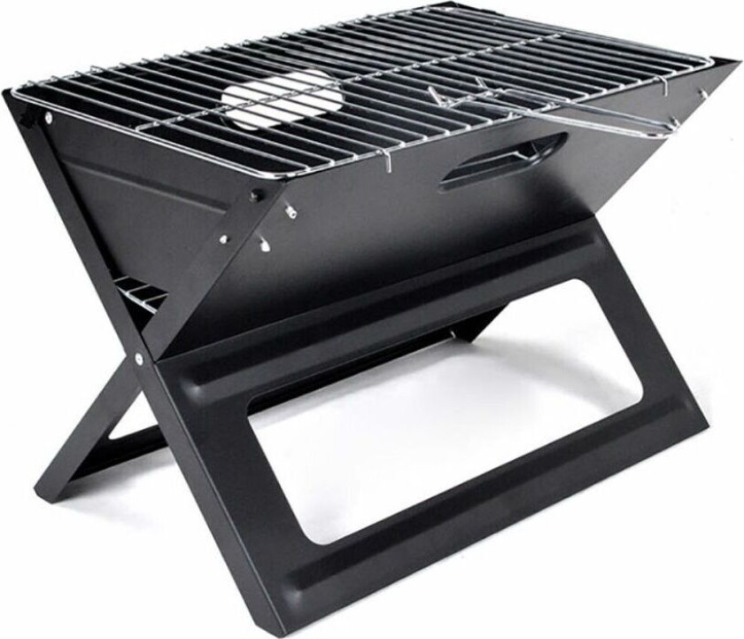 Sammenleggbar bærbar grill for bruk med kull X-formet 45 x 30 x 35 cm Jern