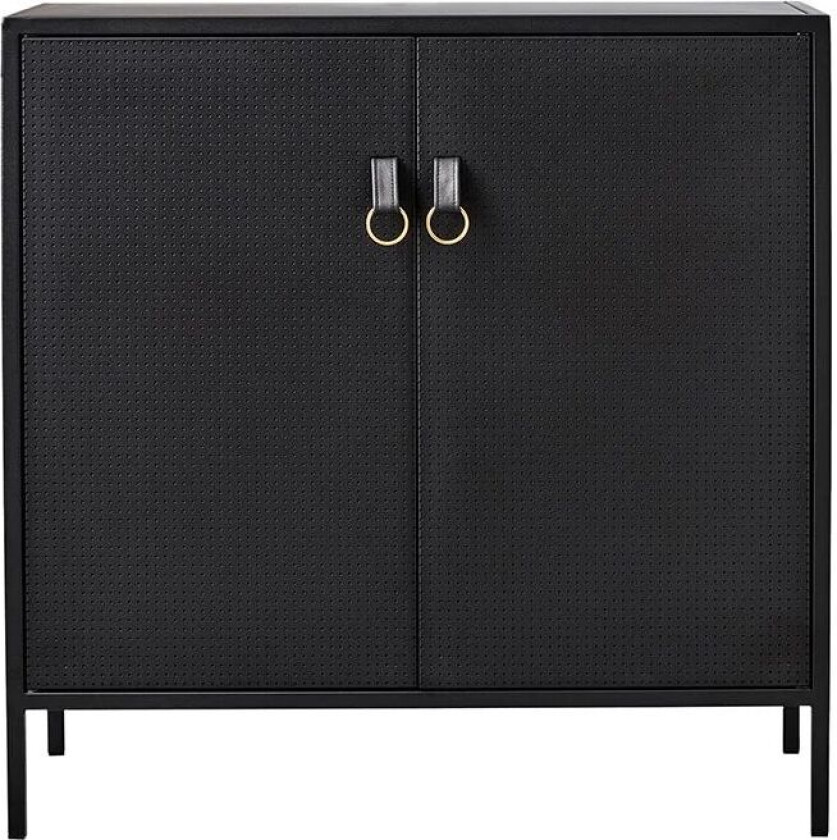 Liza skap sort, skinndetalj