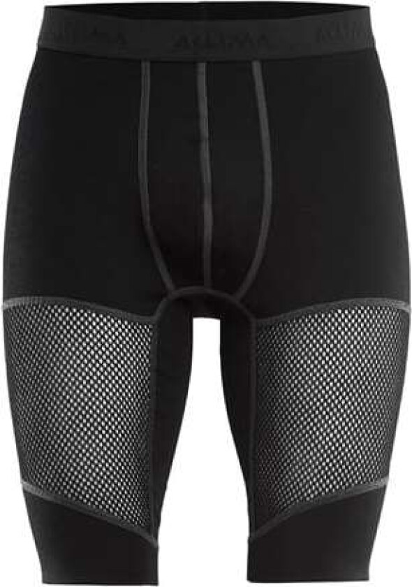 WoolNet Shorts Long Herre Jet Black L