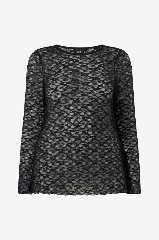 Topp Camai, L/S, Blouse - Svart