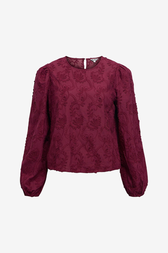 Bluse objMya Re L/S - Rød