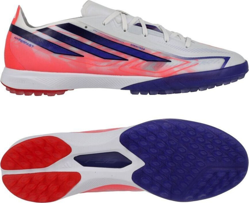 F50 Hyperfast Pro Tf Chaos Vs Control - Hvit/solar Purple/solar Turbo - Turf (Tf), størrelse 42