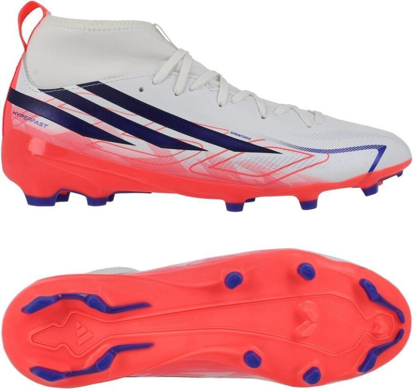 F50 Hyperfast League Mid Cut Fg Chaos Vs Control - Hvit/solar Purple/solar Turbo Barn - Gress (Fg), størrelse 28½