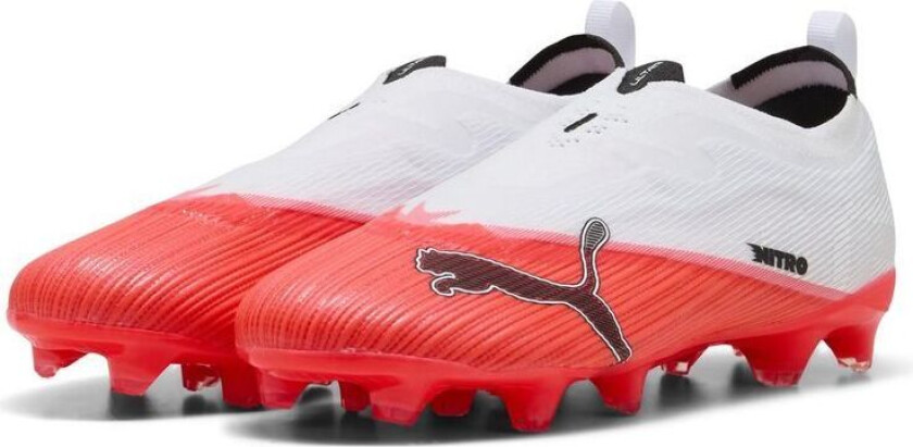 Ultra Nitro 7 Ultimate Laceless FG/AG The Arrival - Ultra Red/ Svart/ White Barn FORHÅNDSBESTILLING, størrelse 38