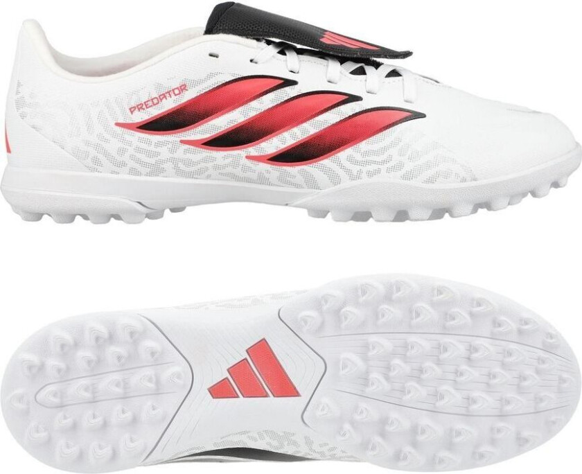 Predator Club Fold-over Tongue Tf Chaos Vs Control - Hvit/solar Turbo/svart - Turf (Tf), størrelse 42