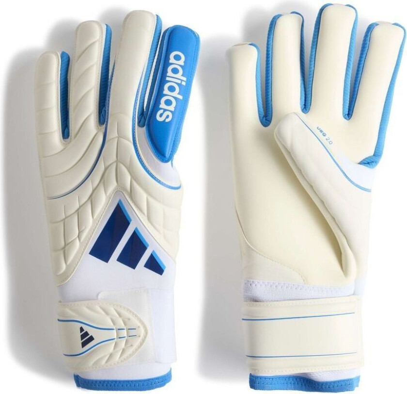 Keeperhansker Copa Pro Chaos vs Control - Hvit/Sølv/Lucid Ray Blue/Mørkeblå, størrelse 8½