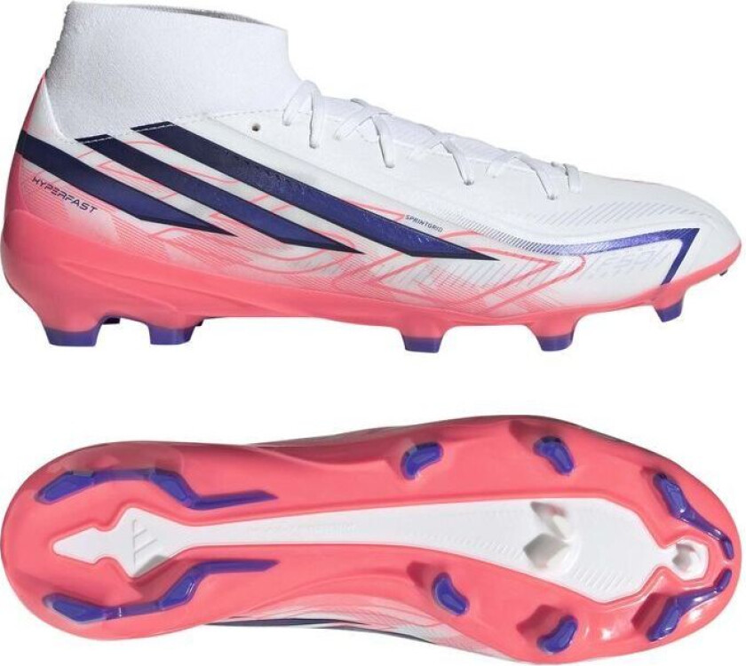 F50 Hyperfast League Mid Cut Fg Chaos Vs Control - Hvit/solar Purple/solar Turbo - Gress (Fg), størrelse 44