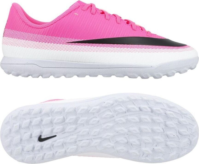 Mercurial Vapor 17 Club Tf Breakout - Hvit/svart/rosa Barn - Turf (Tf), størrelse 32