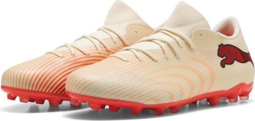 Future 9 Match Fusion Mg The Arrival - Sukkermandel/ White/ultra Red/ Svart - Multi Ground (Mg), størrelse 40½
