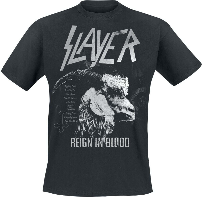 T-skjorte - Goat Head Reign In Blood - S til 5XL - Herrer - svart
