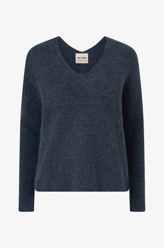 Genser mThora V-neck Knit - Blå