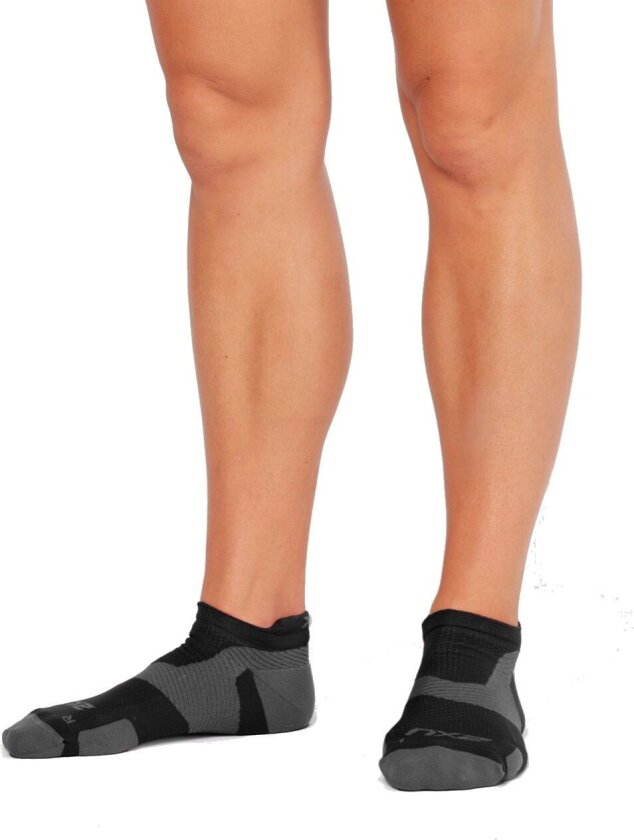 Vectr Light Cushion No Show Sock S, Black/Titanium