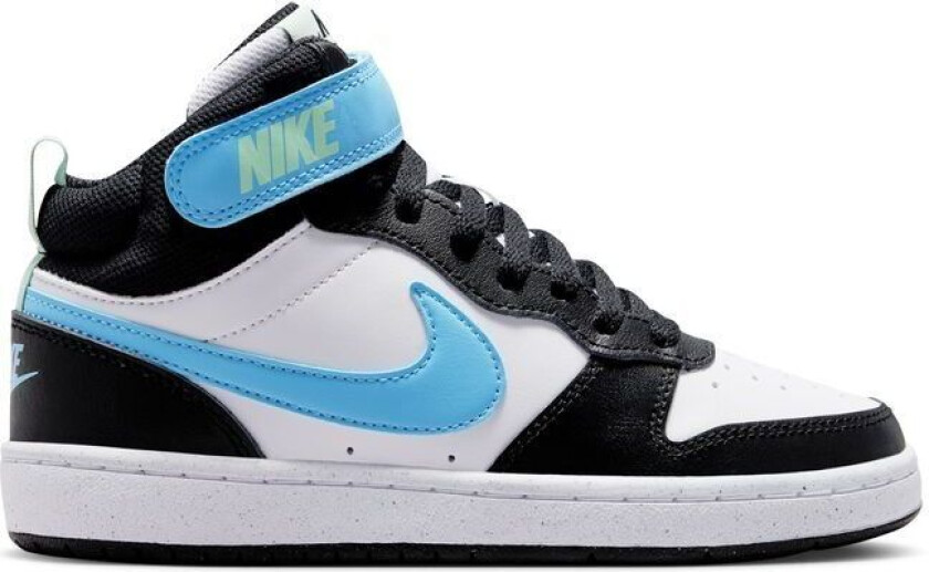 Sneaker Court Borough Mid 2 - Hvit/Blå/Svart Barn, størrelse 39