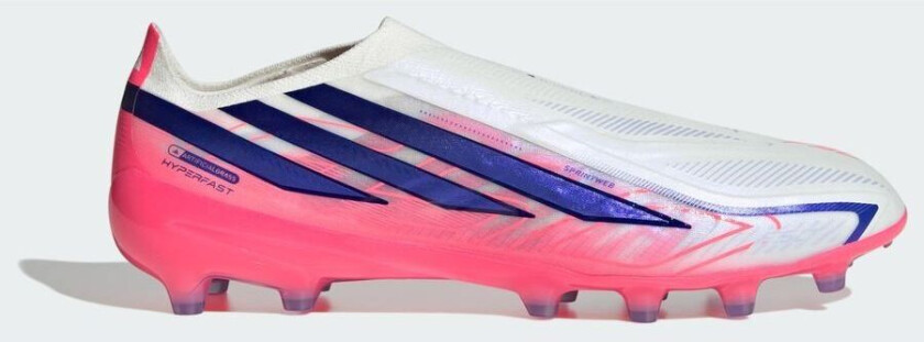 F50 Hyperfast Pro Laceless Ag Chaos Vs Control - Hvit/solar Purple/solar Turbo - Kunstgress (Ag), størrelse 38⅔