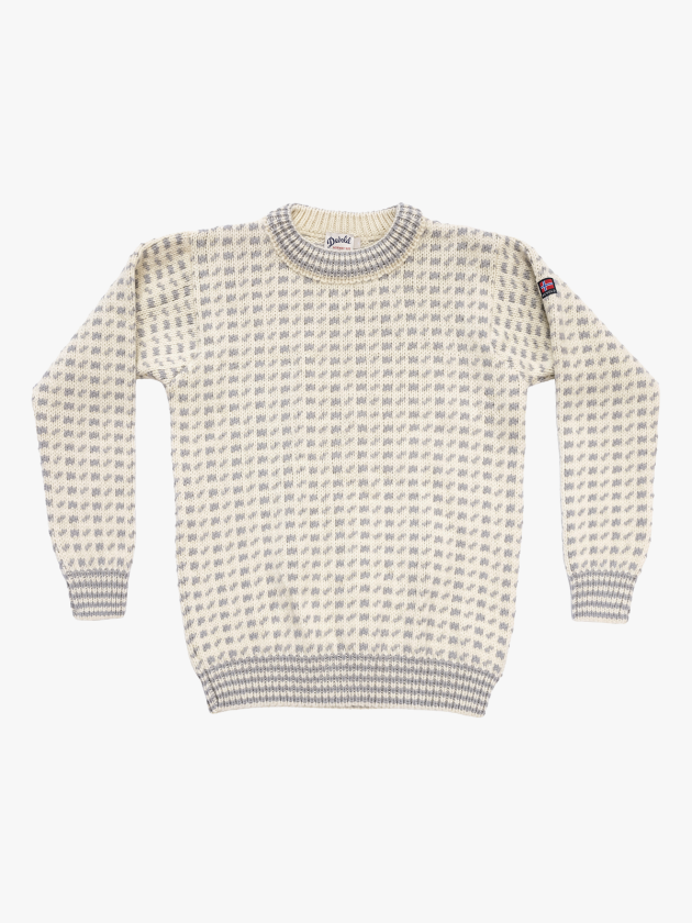 Islender Crew Neck - Hvit - Unisex - Gensere - Strikkegensere