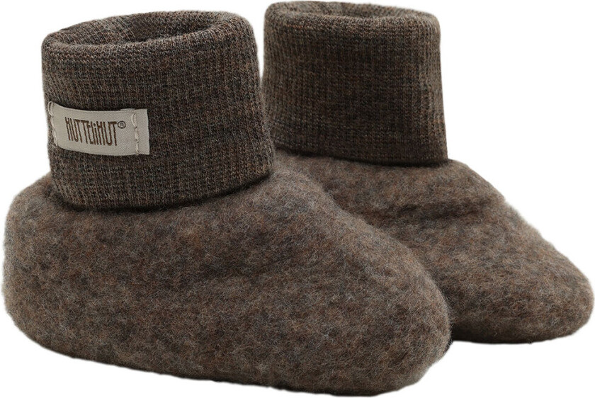 Barnetøfler - Ullfleece - 2-lags - Noos - Brown Meler - - 86/92 - Barnetøfler