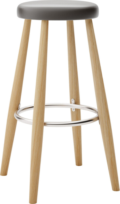 Ch56 High Stool, Oljad Ek, Lädergrupp B Thor - 377