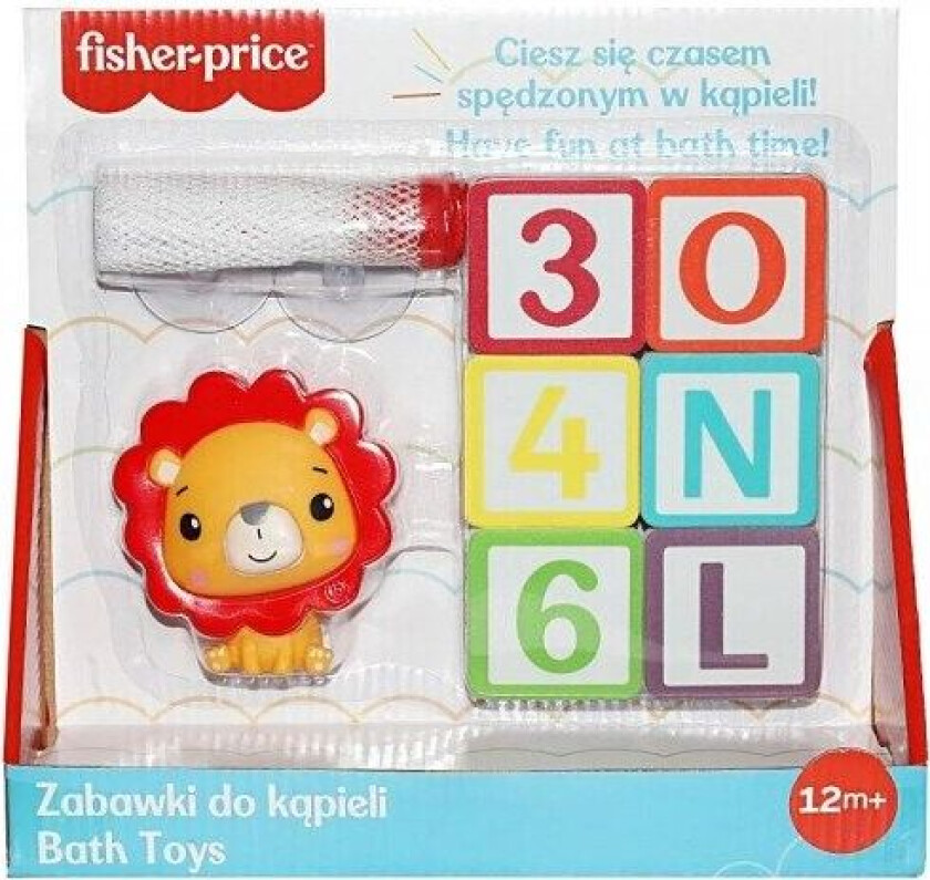 Fisher-Price badelekebokstaver, tall + løvefigur CFGMBT004A