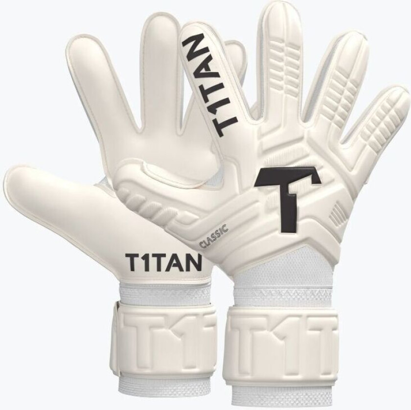 T1tan Keeperhansker Classic 1.0 White-out - Hvit Barn, størrelse 4