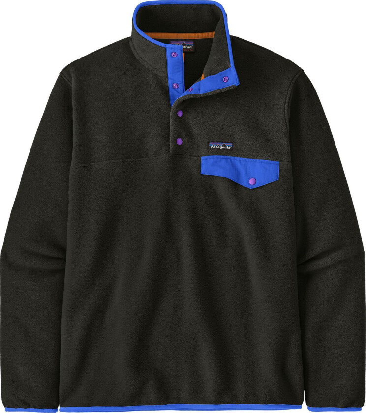 Men's Lightweight Synchilla Snap-T Fleece Pullover Black W/P6 Blue