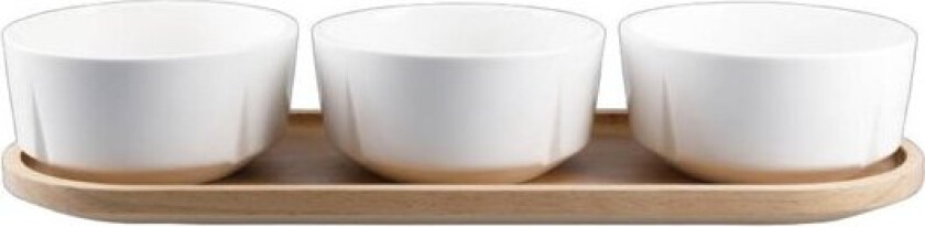 Grand Cru tapassett 33x12 cm 3 stk hvit