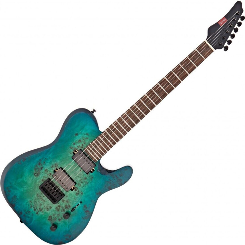 734 Pro Elektrisk Gitar Galaxy Burl Burst