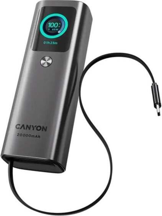 OnPower 265 20.000 mAh 165W, Mørkegrå - 20000 mAh